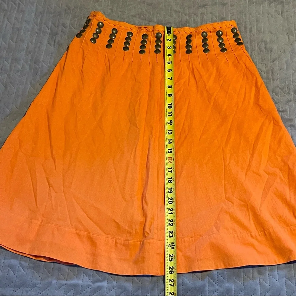 Tory Burch skirt‎ womens 10 NWT orange
